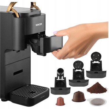 Капсульна кавомашина Sencor SCC 1000BK, 20 бар, чорна