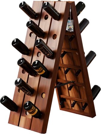 Casaria® Wine Rack for 36 Bottles, 87x 55x 39cm, Acacia Wood, Freestanding, Folding, Cellar, Kitchen, Living Room, Bar, Wine Stand, Wine Holder, Bottle Rack, Shelf, Rustic