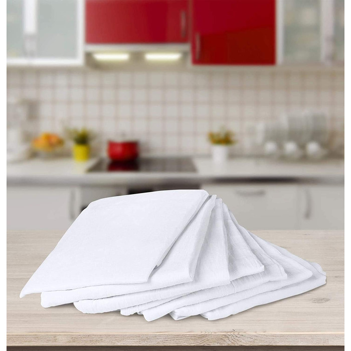 SIMPLI-MAGIC Dish Towels Mehlsack Handtücher, Kitchen Towels, Dishcloths, Cotton, White/Opulent Garden, 24