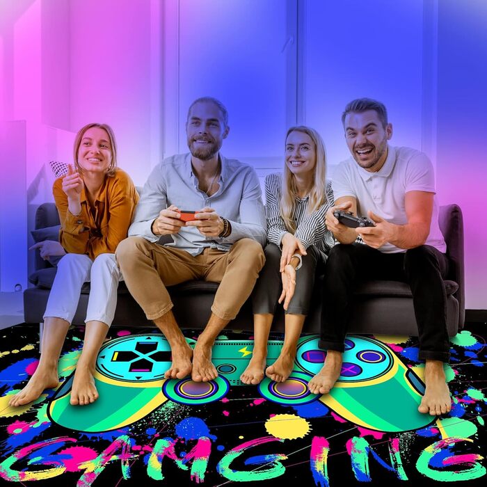 3D килим HOLAVIDA Vortex Illusion, люмінесцентний, чорний світло-UV, антиковзний, світиться у темряві, для дитячої кімнати, 180x120 см, стиль 5
