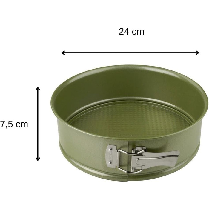 Форма для випічки Zenker Springform Ø 18 см з високим бортиком – сталева, зелена, з антипригарним покриттям