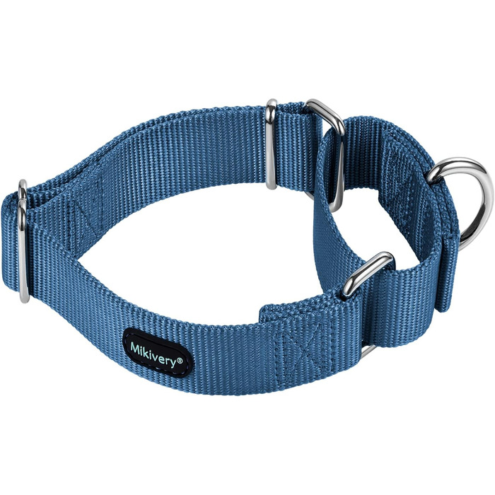 Нашийник для собак Mikivery Marraht з металевим декором, для малих, середніх та великих собак, чорний, розмір M (35.5-53 см)