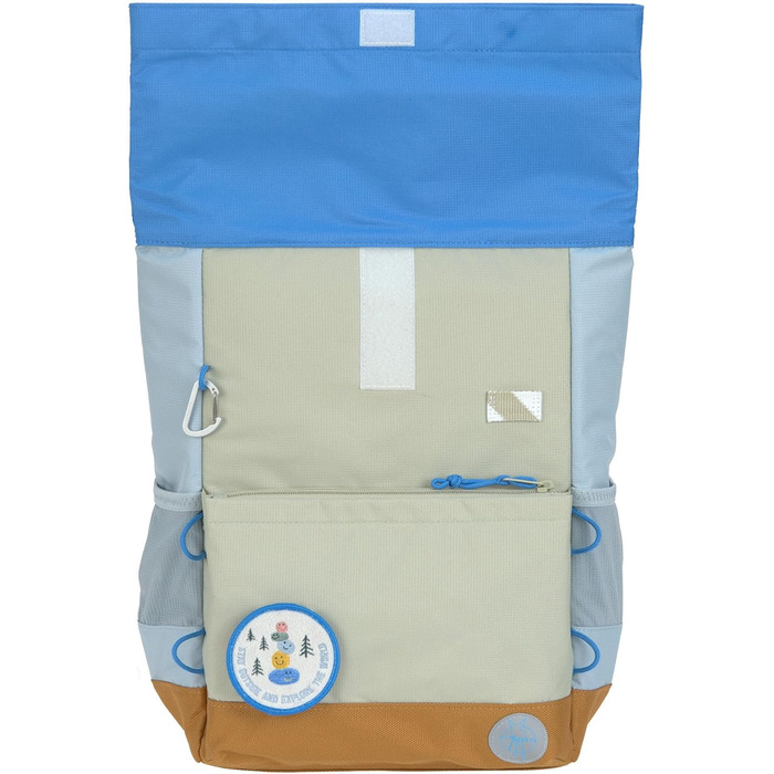 Дитячий рюкзак LÄSSIG з нагрудним ременем, 12 літрів, водонепроникний, Rolltop, зелений/блакитний