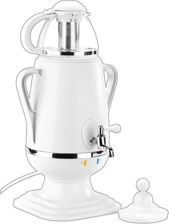 PEARL Samovar: Samovar/Teekettle with glass teapot, 2,300 watts, 3.5 and 0.5 liters (teapot with keep-warm function, samovar, how does it work)