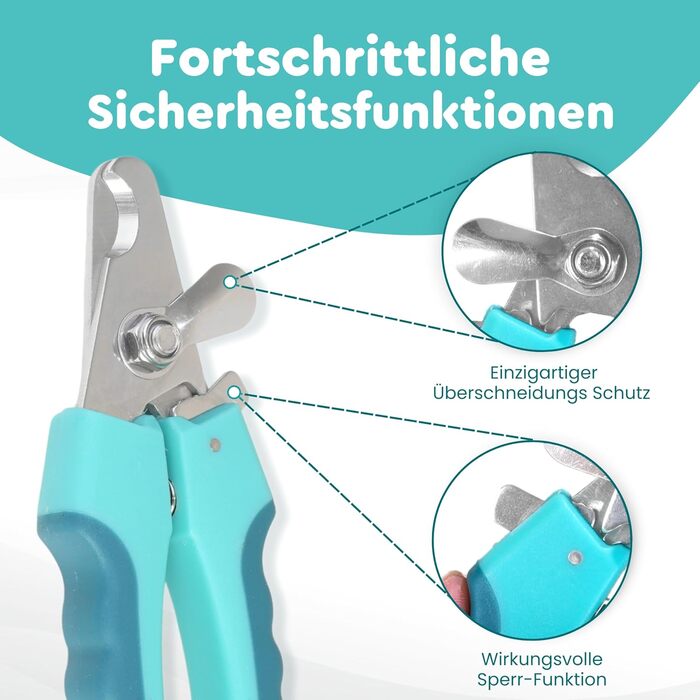 Ножиці для грумінгу собак та котів з високоякісним стопором для захисту від забруднень - включаючи стабільну фіксацію, професійні ножиці з міцної нержавіючої сталі