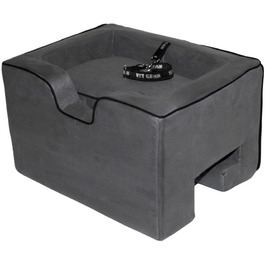 Підвищувальне автокрісло Pet Gear Lookout Booster, знімний м'який підсиджувач, страховочний трос, швидка установка без інструментів, колір антрацит, середній розмір