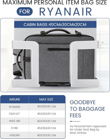 Рюкзак LOVEVOOK для ручної поклажі 45x36x20, 30L, для ноутбука 15.6