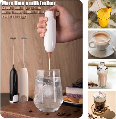 Електричний пінозмішувач Aischens для кави, лате, матча та інших напоїв (рожевий)