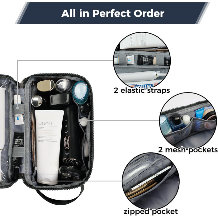 Чоловіча дорожня косметичка ECOHUB Kuturbeute, водонепроникна, з відділенням для мокрого/сухого, армійного кольору (L)