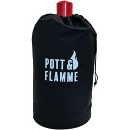 Чохол Bluecraft для газового балона 11 кг з написом 'Pott & Flamme' — захист від негоди, UV-стійкий, довговічний