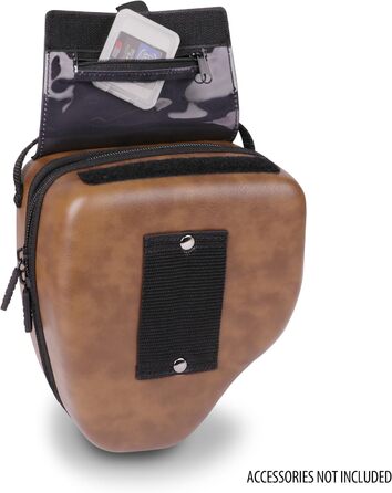 Чохол для DSLR-камери USA Gear з жорсткою обшивкою, захистом Eva, швидким доступом, м'яким інтер'єром та гумовим руків'ям (колір коричневий, веганська шкіра)