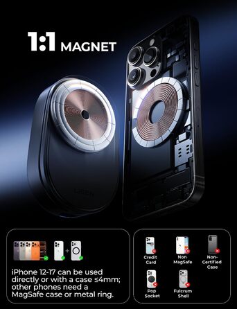 Зарядна станція LISEN 3-в-1 MagSafe 25W з адаптером 45W для iPhone 17/16/15/14/13, Apple Watch та AirPods Qi2.2