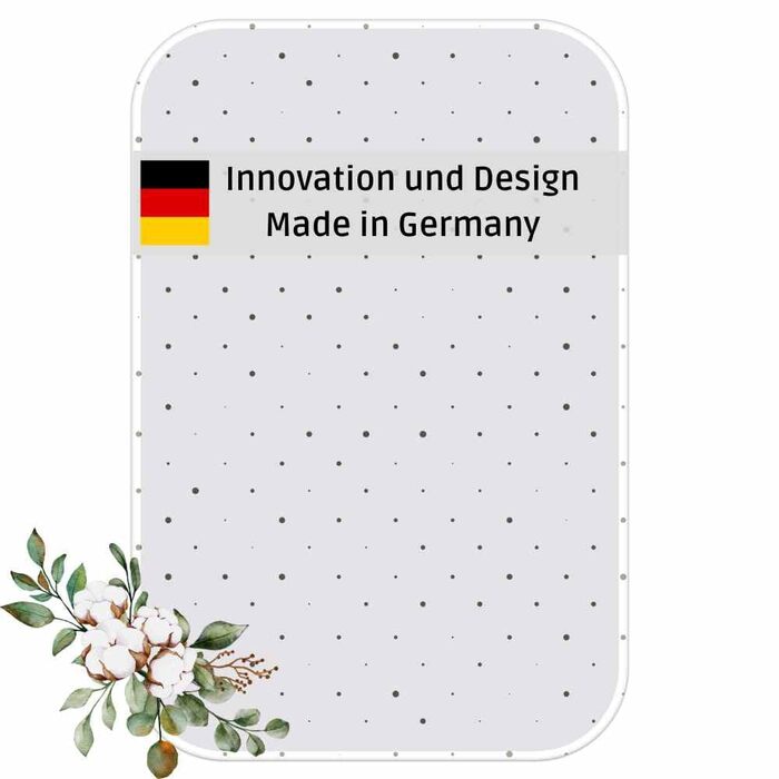 Чохол для прасувальної дошки 120x40 см - бавовна 100% - підходить для прасування з парою - екстра товста підкладка + фіксатор та натягувач - (світло-блакитний / у горошок, прасувальний килимок)