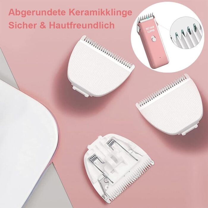 Професійна машинка для стрижки собак та котів, тиха, з керамічним лезом, електрична, водонепроникна (IPX7), зелена (набір лез, стандарт)