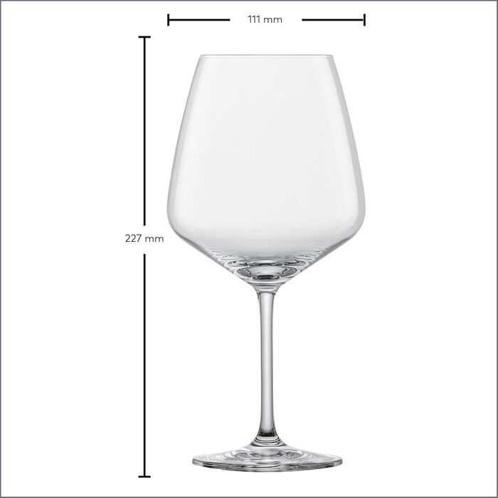 Бокали для червоного вина SCHOTT ZWIESEL Burgundy Tulip, набір 4 шт, бургундські келихи з тританової кришталю, для вина, вироблено в Німеччині, можна мити в посудомийній машині