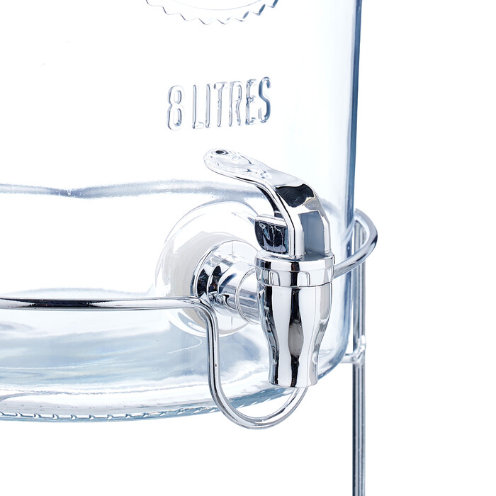 Relaxdays 8 L Drink Dispenser with Stand