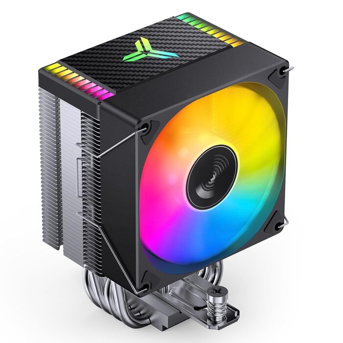 Охолоджувач процесора TZMRIT CR-1400 EVO: 180W TDP, 4 теплові трубки, вентилятор ARGB PWM 92mm, для Intel LGA 115X/1200/1700, AM4/AM5 (чорний)