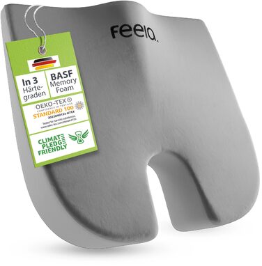 Подушка ортопедична клиновидна Feela® з ефектом пам'яті для корекції постави та підтримки при ішіасі (жорстка, 40-60 кг)