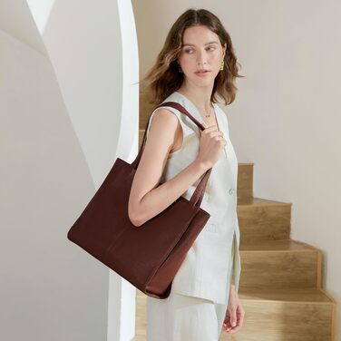 Сумка жіноча шкіряна befen Shopper A-кава з відділенням для ноутбука 14