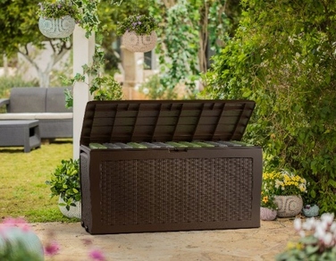 Садова скриня Keter Samoa Rattan Box 270 л, коричнева