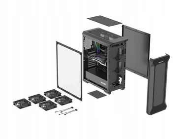 Корпус для ПК Genesis Irid 505F Midi Tower з вікном, чорний