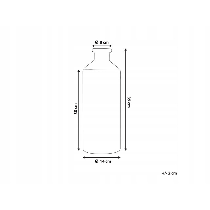 Керамічна ваза Beliani, 14 x 39 см