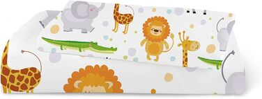 Дитяча постільна білизна DJDEA 100x135 - Комплект з динозаврами для хлопчиків, м'яка мікрофібра з блискавкою, 2 частини, для немовлят 100x135 см з наволочкою 40x60 (100x135 см + 40x60 см, З тваринами)