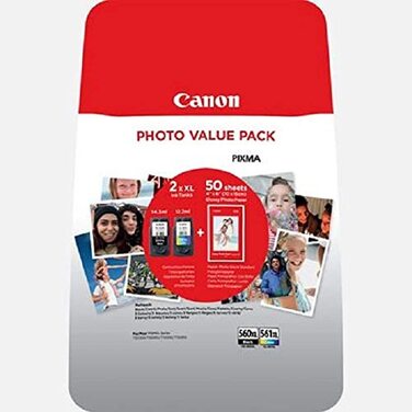 Комплект оригінальних картриджів Canon PG-560XL та CL-561XL FINE XL з фотопапером