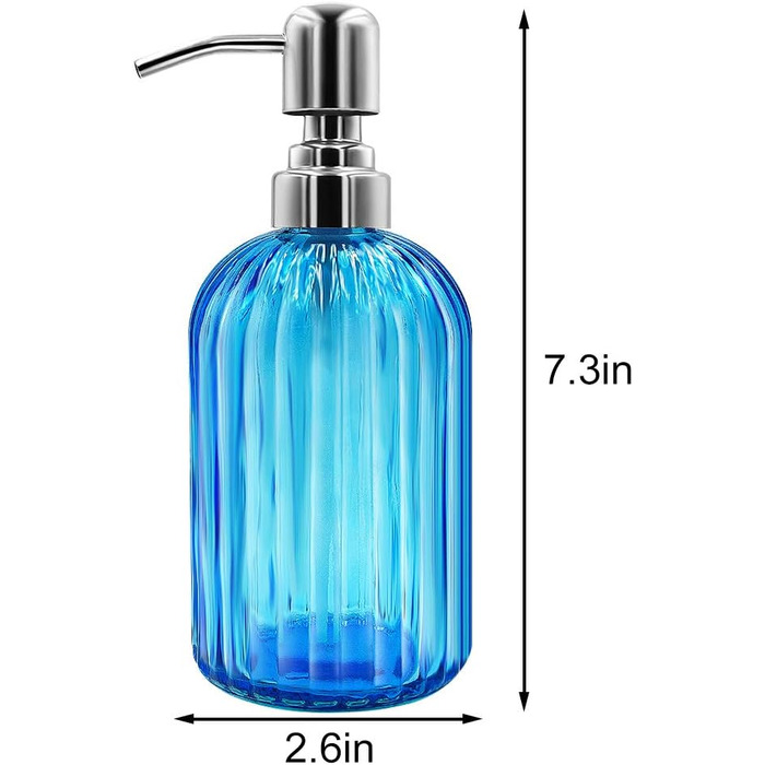 Набір дозаторів для мила 2 шт., 400 мл, скляні з нержавіючою сталею, для ванної, кухні, преміум-якість