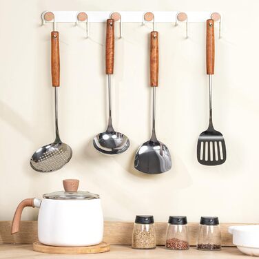 Набір кухонних лопаток та ложок Kellet з нержавіючої сталі 304, 36.2-38.1 см (4 шт., сріблястий)