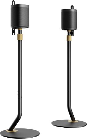 Підставка для колонок FITUEYES Design, регульована висота, металева, чорна (2 шт.)