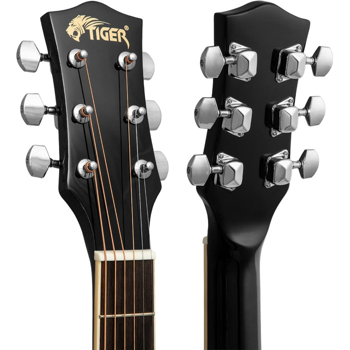 Електроакустична гітара Tiger ACG2-BK Set - Чорний колір, повний розмір, стандартна модель
