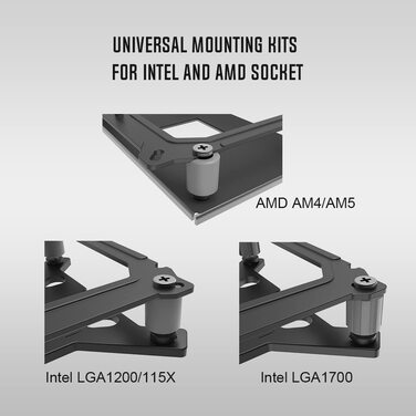 Кулер для CPU ID-COOLING SE-224-XTS White з 4 тепловими трубами та RGB LED, PWM, підтримка LGA1700/115X/1200, AM4/AM5