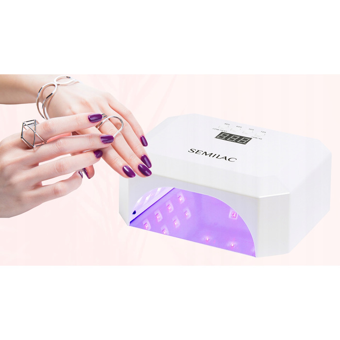 UV LED лампа для нігтів Semilac Diamond Collection 24W/48W, 36 діодів, біла