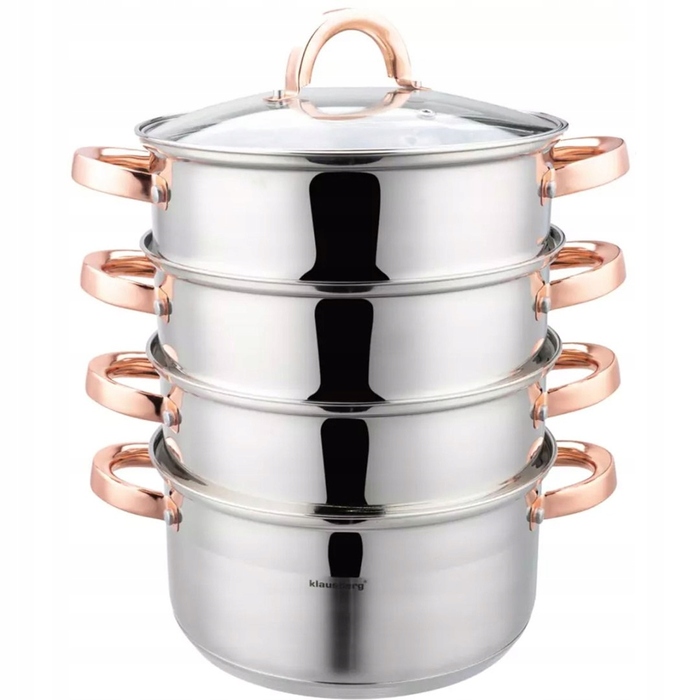 Пароварка Klausberg 5 предметів, 22 см, Rose Gold (KB-7733)