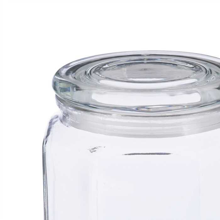 Relaxdays Set of 6 Storage Jars with Lids, 2400 ml
