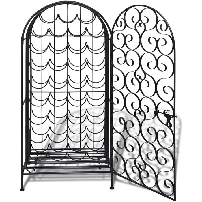 vidaXL Wine Rack 35 Bottles Metal Bottle Rack Bottle Stand Wine Cabinet