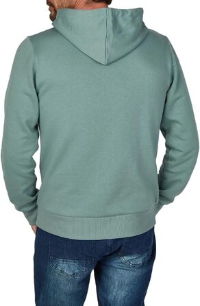 Чоловічий худі Jack & Jones JJMORTY Regular Fit з принтом, колір Trooper (зелений/сірий), розмір S