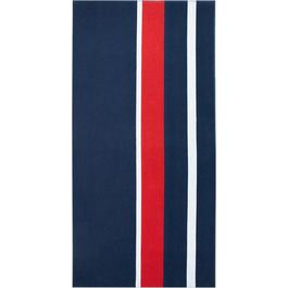 Пляжний рушник ZOLLNER 100x200 см, бавовна, смугастий, гіпоалергенний, сертифікат Oeko Tex, високий рівень вбираності, прання до 60°C