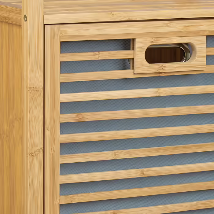 Relaxdays Bamboo Hamper with Laundry Basket