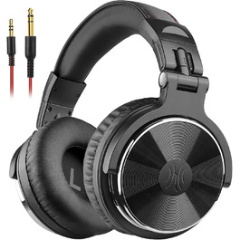 OneOdio Pro-10: DJ навушники з провідним підключенням, 50 мм драйвер, бас, 6.35/3.5 мм, Share-Port, для студії, подкастів, моніторингу, телефону, ПК, MP3/4