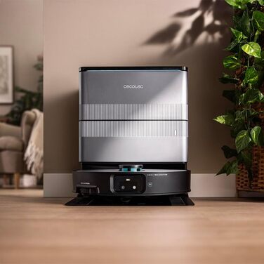 Робот-пилосос та робот-мийник Cecotec Conga X100 з автопорожненням та керуванням через додаток. Лазерна навігація, інтелектуальне картографування, 15000Pa, 240 хв роботи, знімні мікрофібри, станція з 3 резервуарами