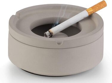 Бетонна попільничка APS Wind 'Element' – преміум якість, 3 відділення для сигарет, захист від подряпин, сірий колір, 10,5 x 5 см