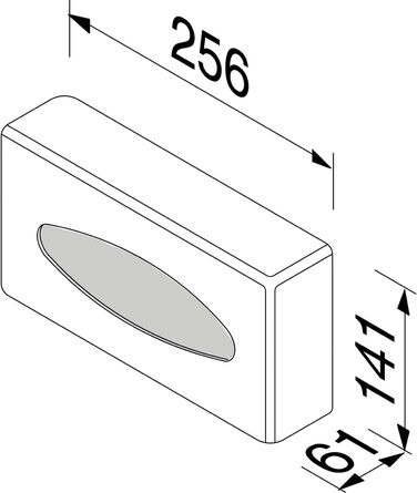 Geesa Kleenex Box, freestanding or for wall mounting, chrome-plated ABS, silver
