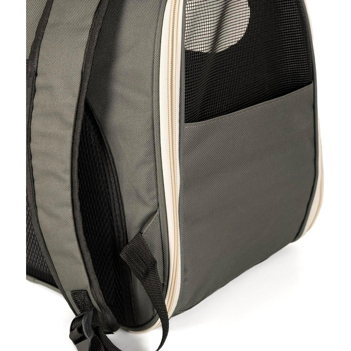 Рюкзак для тварин: переноска для кота/собаки, сірий, 37 × 34 × 25 см