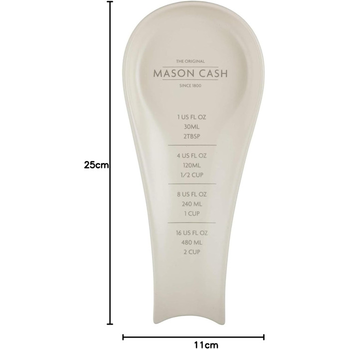 Mason Cash Innovative Kitchen Spoon Rest, Ceramic, 11 x 25 x 3 cm, 2008.190, Beige