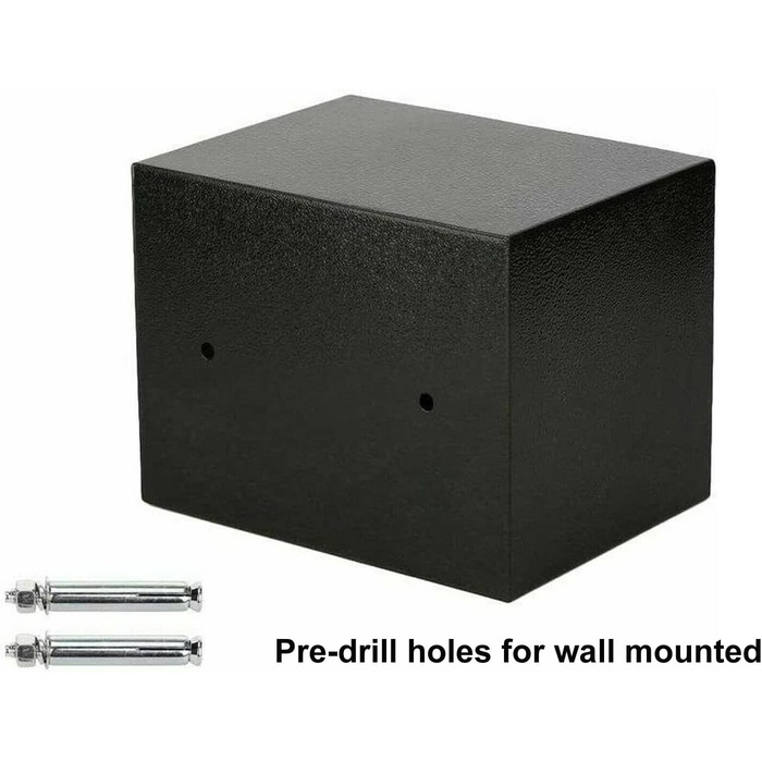 Сейф для ключів Tresor з ключовим та кодовим замком, 31x20x20 см, вологостійкий, для дому, офісу, готелю, чорний