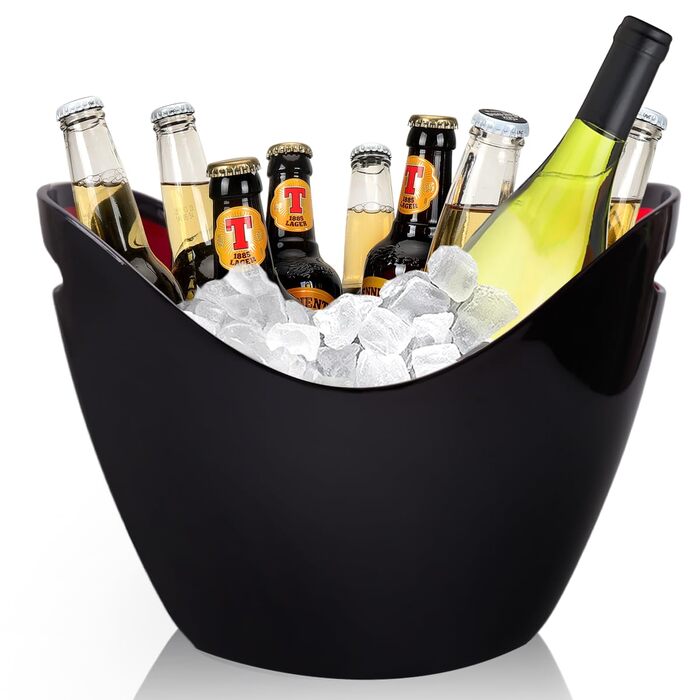 8L Емальований відро для шампанського, відро для льоду, охолоджувач для вина та шампанського, велике відро для льоду, контейнер для фруктів та овочів, кухонний контейнер (ZB-031A)