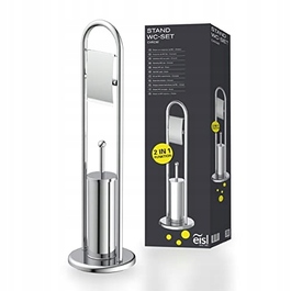 Тримач для туалетного паперу та йоржик для унітаза EISL, хром, 80 см