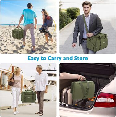 UPEELIFE Cooler Bag 24L, Large Foldable Lunch Bag Insulated Bag, Waterproof Picnic Bag, Cooler Bag with Shoulder Strap for Picnics, BBQs, Shopping, Beach, Camping